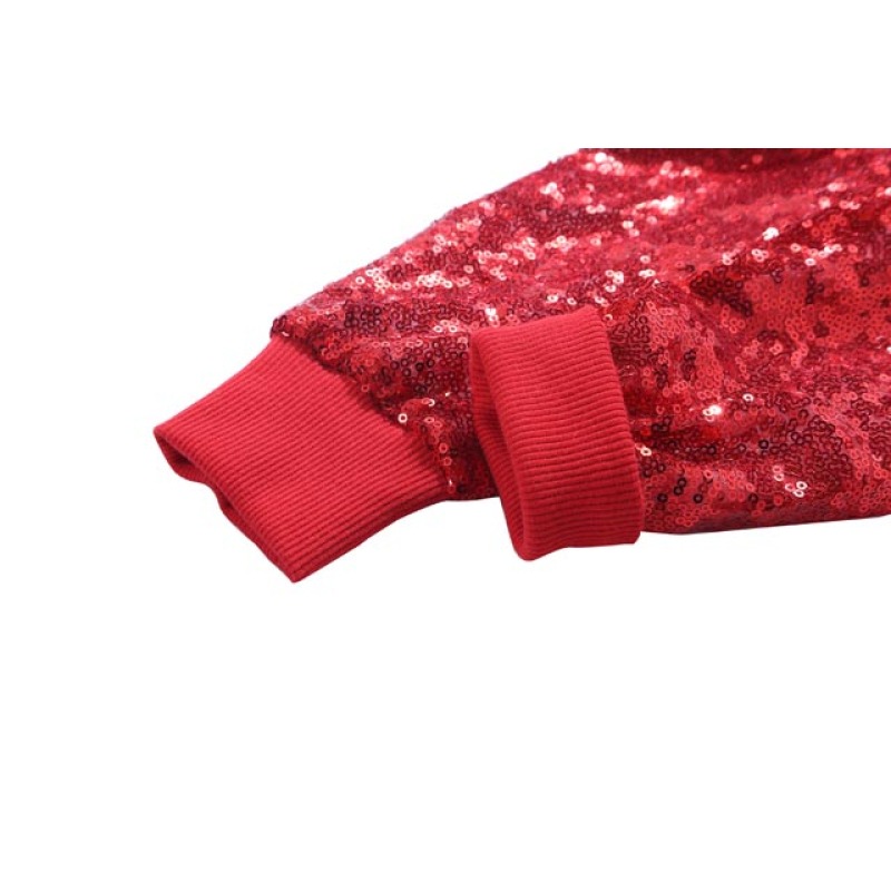 Christmas Girl sequin Red Coat Children Solid Casual clothes  kids Baby Girl coat and jacket