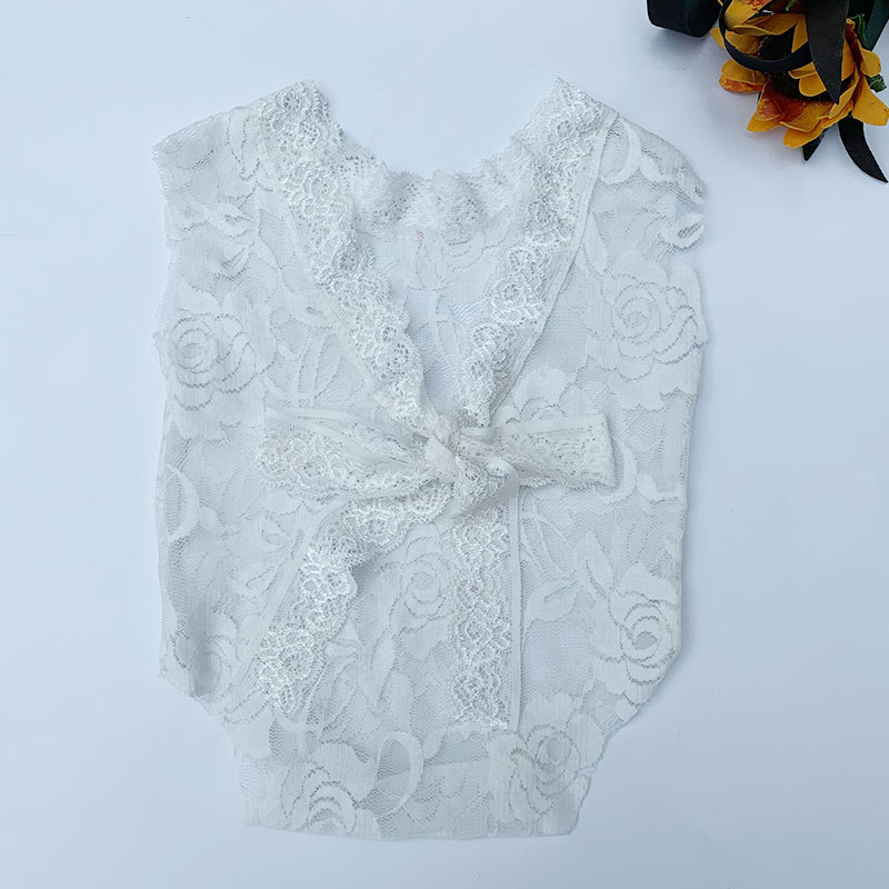 Newborn Infant Baby  Girls Lace Bow  Bodysuits Romper Photo Shoot Princess rompers Clothes