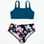 2021 baby girl trendy sexy high waist swimsuit ruffle bikini