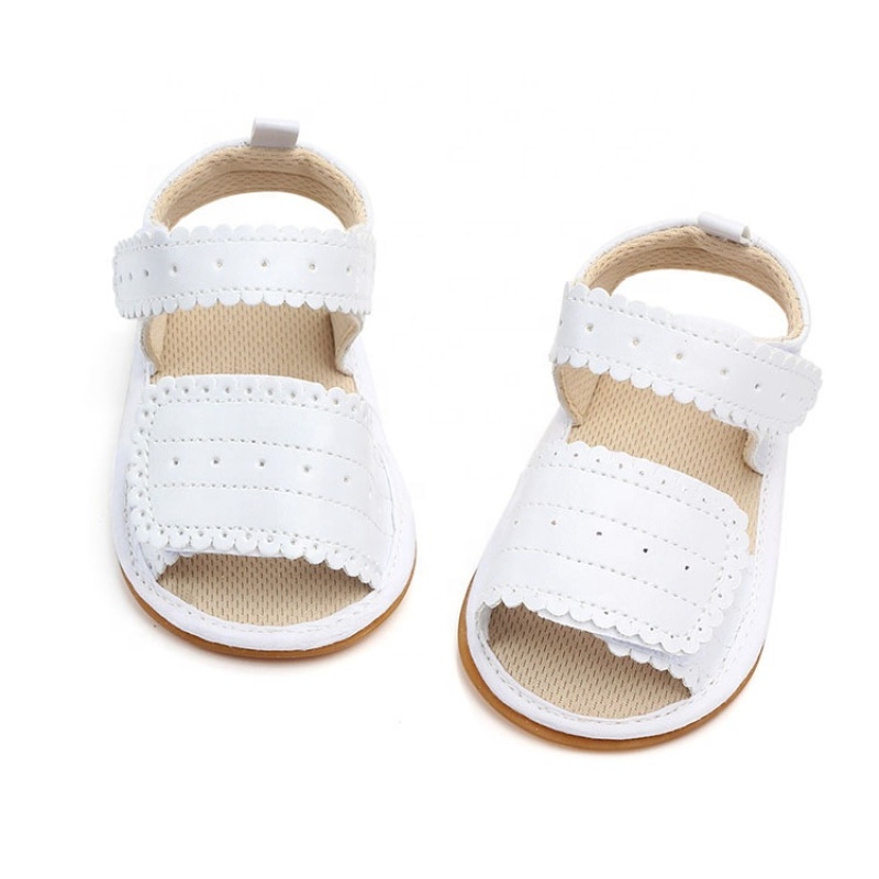 Greatsale pink white new born baby shoes double strap sandals
