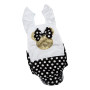 Girl fancy children's boutique wholesale sparkle bubble romper high quality baby wear mouse ears romper with bow