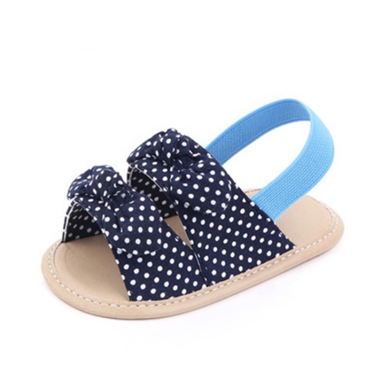 Factory direct sale customized double strap slide-on baby shoes bow sandals