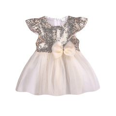 Wholesale High Quality Glitter Sequin Frocks Party Wear Flower Girl Dresses