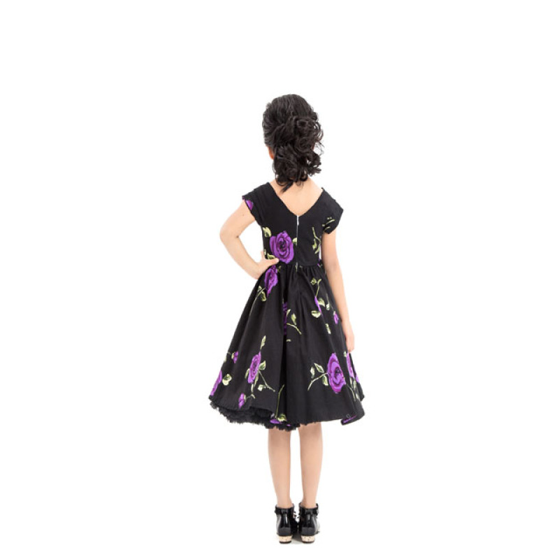 Girl 1950 Dresses Vintage Floral Costume For Rockabilly Party Wear