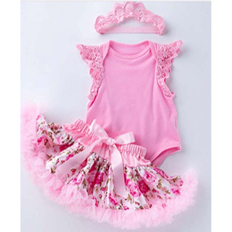 Wholesale Baby Onesies With Tutu Skirts For Girl Birthday Party 