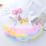 Hight Quality Baby Birthday Rainbow Smash Cake Tutu Dress Set With Headband 