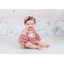 Boutique Cute Little Baby Girl Pink Long Sleeves Top With Ruffles And Lace Pants Clothing Set
