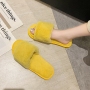 New Hot Selling Indoor Home Fluffy Plush Slippers In Autumn And Winter Large Size Slippers Cotton Wool Slippers Women
