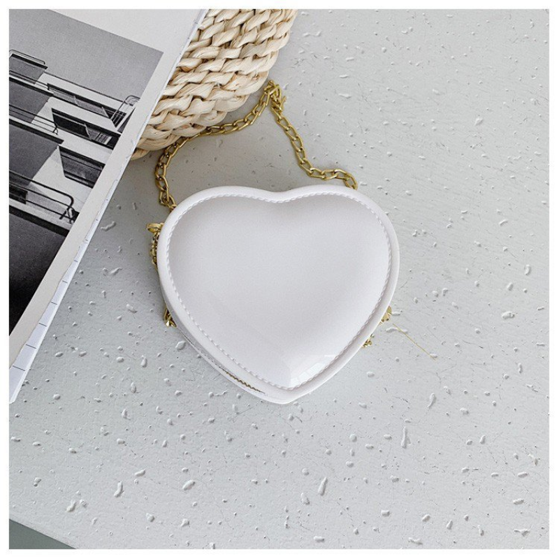 Hot selling candy colored heart-shaped purses small jelly bags women handbags luxury ladies purses
