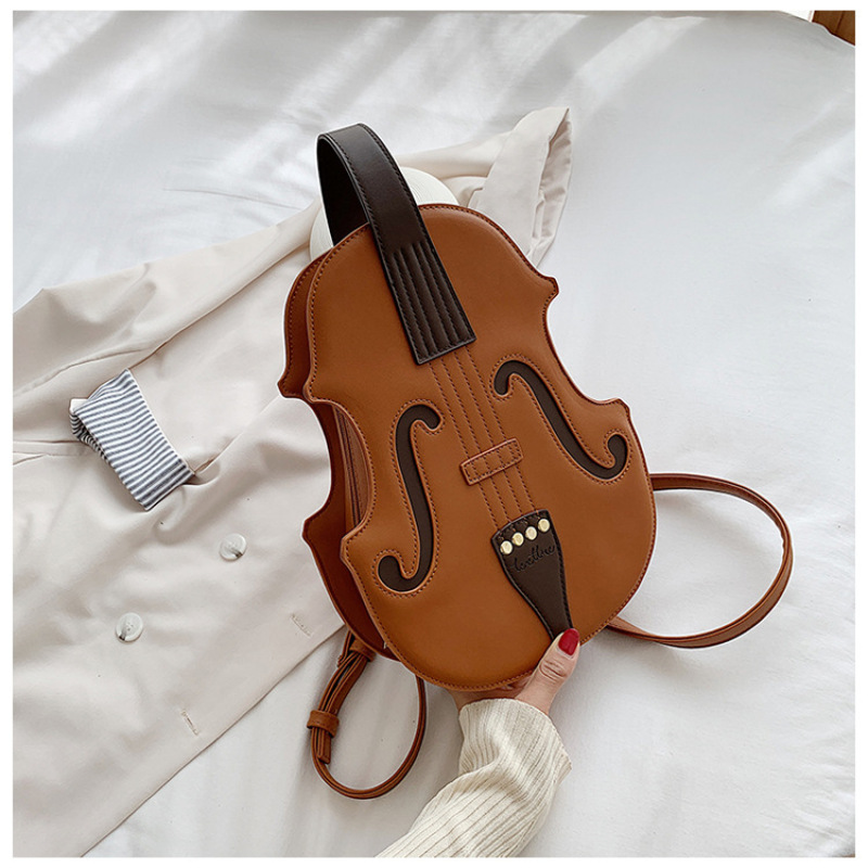 wholesale PU leather violin shape backpack crossbody handbags for women luxury handbags