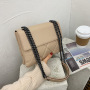 Soft Surface Rhombus Chain Embroidery Thread One-Shoulder Diagonal Small Square Bag