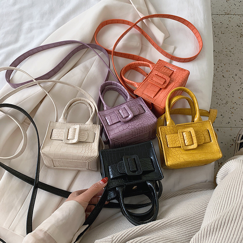 Mini Children's Bag Women Stone Pattern One-Shoulder Messenger Handbag