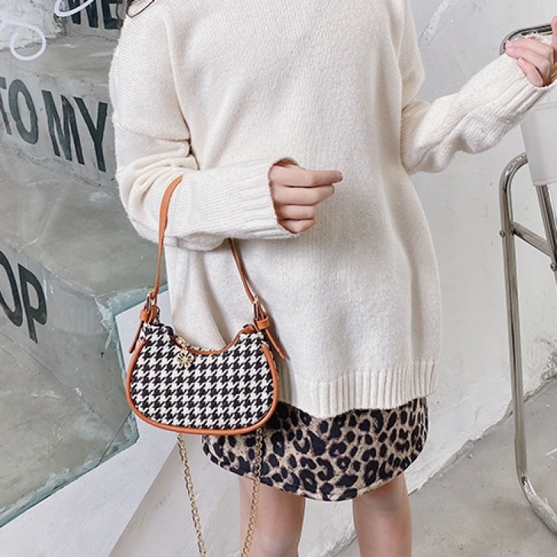 2021 Summer New Houndstooth Handbag Crossbody Handbags Hot Sale Korean Fashion Houndstooth Handbags For Women Luxury Purses