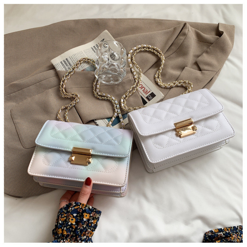 New Female Small Chain Women Hand Bags  Ladies Purses Ins Influence Gradient Travel Mobile Phone Bag Handbags And Purses