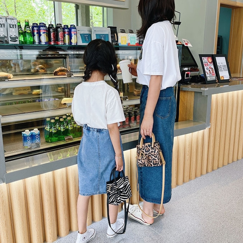 2021 Summer New Cow Pattern Parent-Child Bag Crossbodybag Hot Sale Korean Animal Pattern Bags Women Handbags Ladies Purses