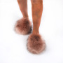 2021 New Imitation Fox Fluff Women'S Slippers Warm Feet In Winter House Slippers Ins Popular Colorful Fur Slippers