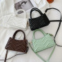 Diamond Stripe Women's Mini Fashion Handbag Shoulder Messenger Bag