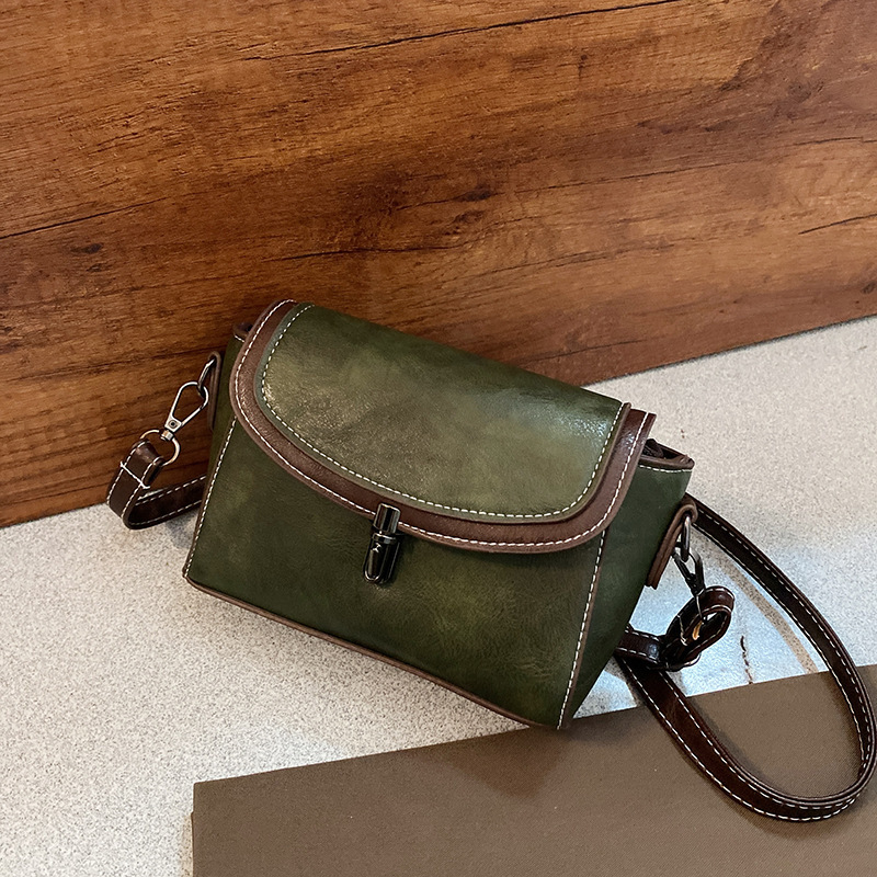 Luxury Leather One-Shoulder Messenger Small Square Bag Women Handbag