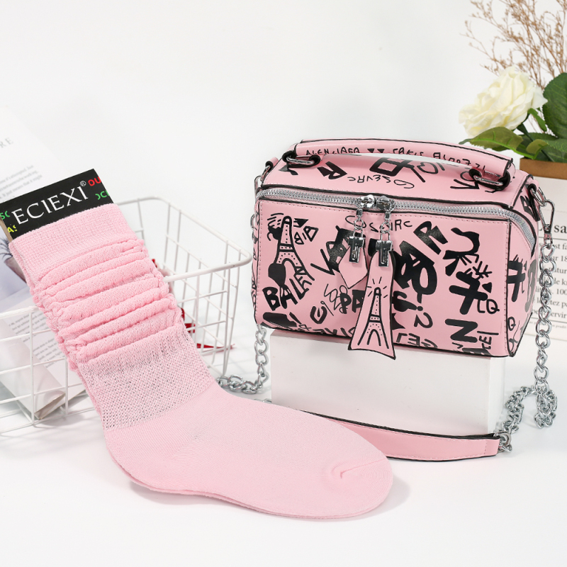 Hot Sales Graffti Purses And Handbags And Slouch Sock 2 Pieces Set Wholesale Fashion Cool Crossbody Bags Women Handbags Ladies