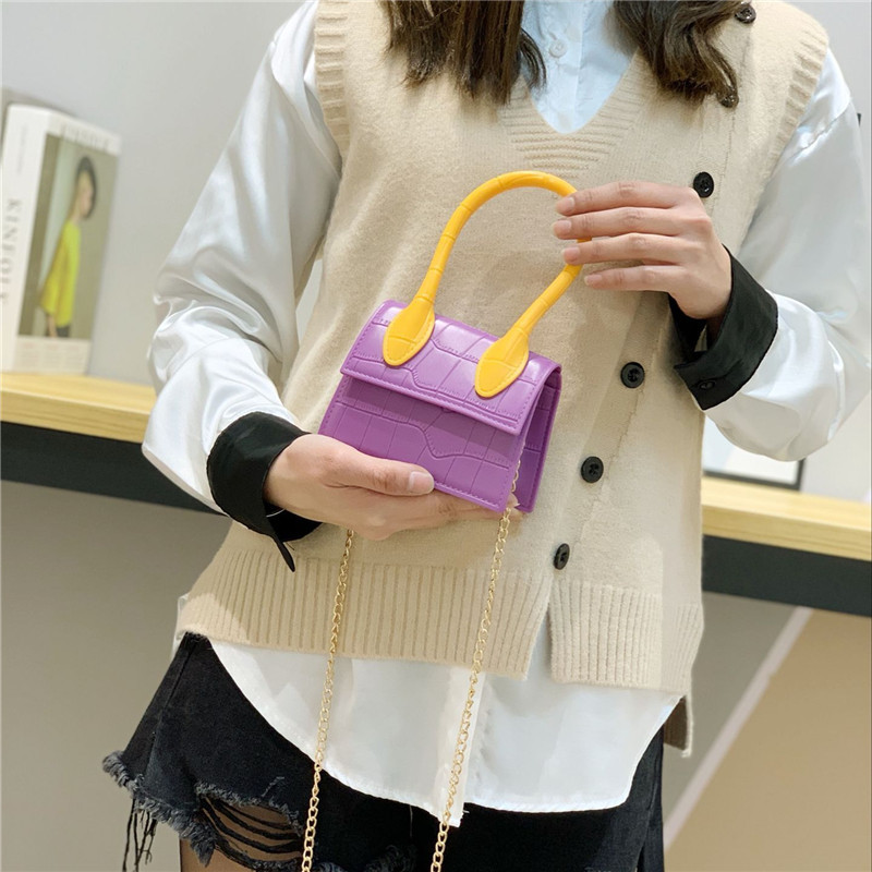 Crocodile pattern mini square bag purses and handbags designer purses ladies hand bags