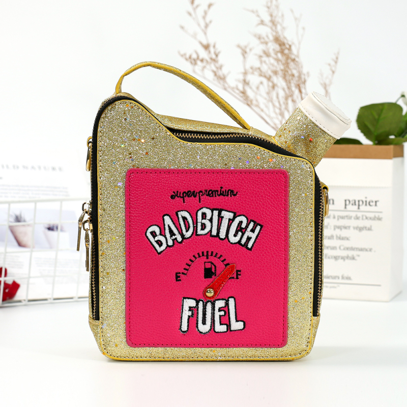 Leather One-Shoulder Diagonal Handbag Oil Drum Bag