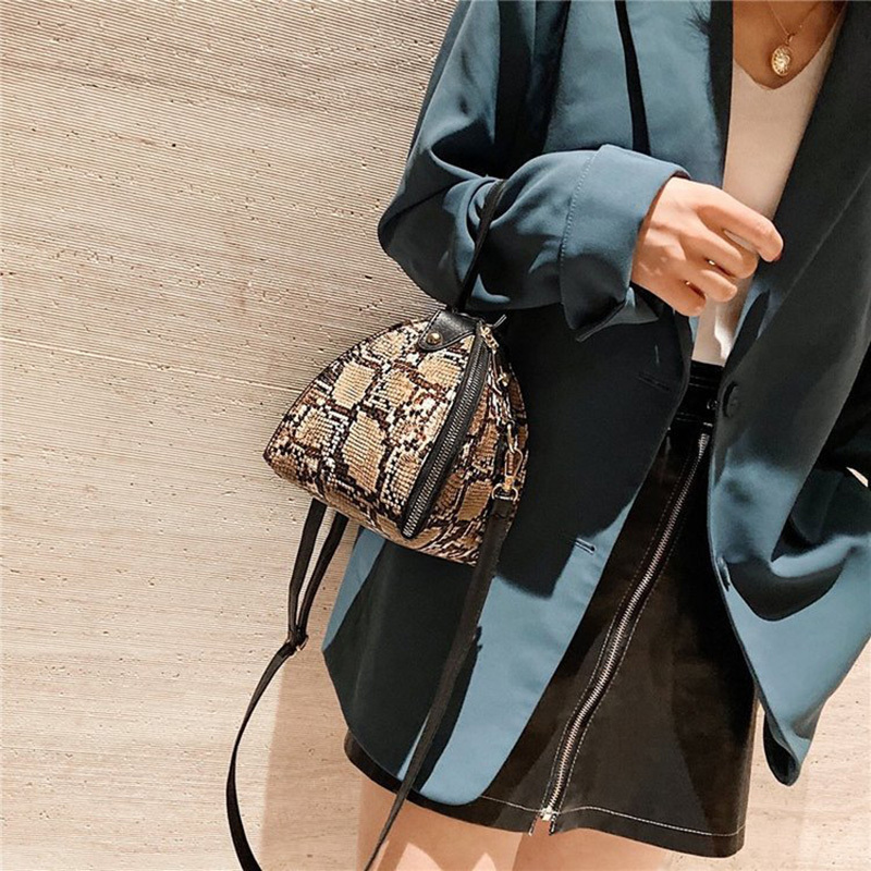 Hot Sale Leopard Snake Skin Purse Triangle Sling Bags Designer Handbags Famous Brand Purses 2021 Handbags For Women Hand Bags