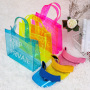 PVC Transparent Sun Hat And Jelly Ladies One-Shoulder Handbag
