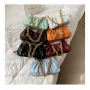 Hot Sale Leather Handbag Crossbody Chain Bag 2021 Ins New Trendy Fashion Western Style Pleated Crossbody Handbags Shoulder