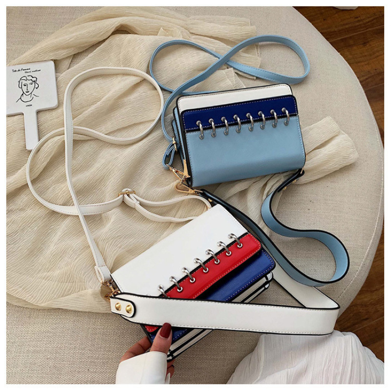 Hot Sale New Korean Style Trendy Large-Capacity Handbag Crossbody Bag Ins Pu Leather Hit Color Temperament Women Hand Bags