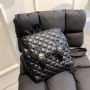 2021 Large-Capacity Bag Women Embroidery Diamond Check Bag Designer Handbags Korean Backpack Women'S Bag Designer Handbags
