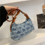 Ins New Simple Ladies Crossbody Bag Canvas Handbags Fashion Women Lattice Chain Purses And Handbags