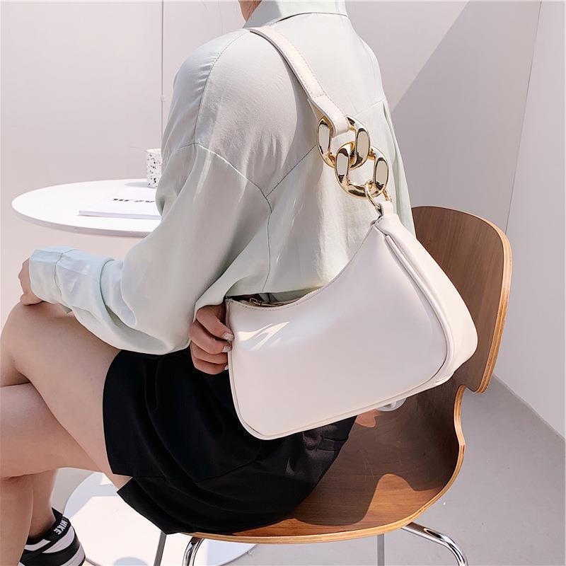 Underarm Bag Single Shoulder Baguette Bag Simple Portable Hobo Bag Female