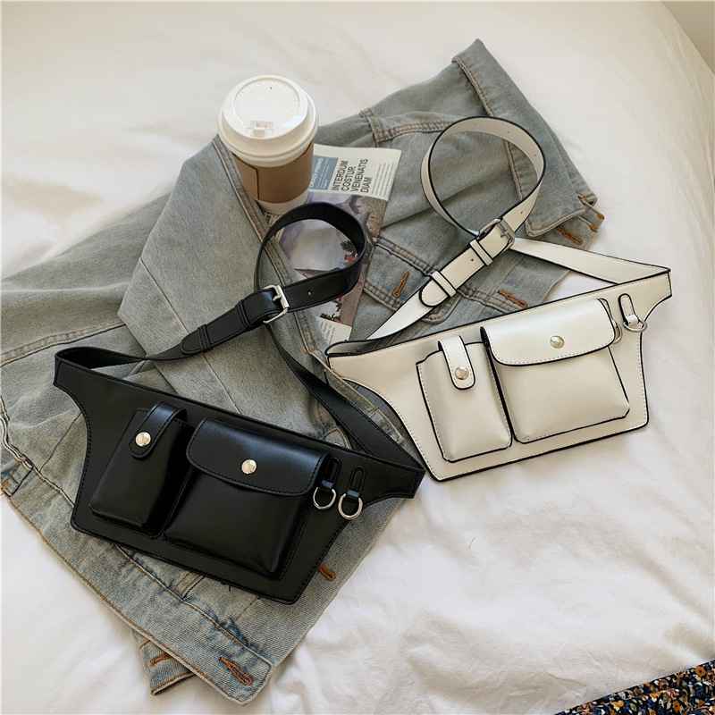 Personality Mini Leather Fanny Pack Waist Bag Cell Phone Belt Bag Fashion Handbags for Women Waist Bag