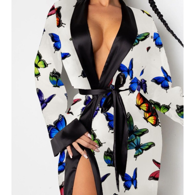 Women'S Clothing Aliexpress Amazon Independent Station Autumn And Winter New Style Long-Sleeved Thin Coat Shawl Cardigan