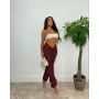 Amazon Independent Station Solid Color Memory Fabric Pleated Drawstring Sports Casual Pants