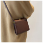 Leather Buckle One-Shoulder Messenger Bag Women Handbag Purse