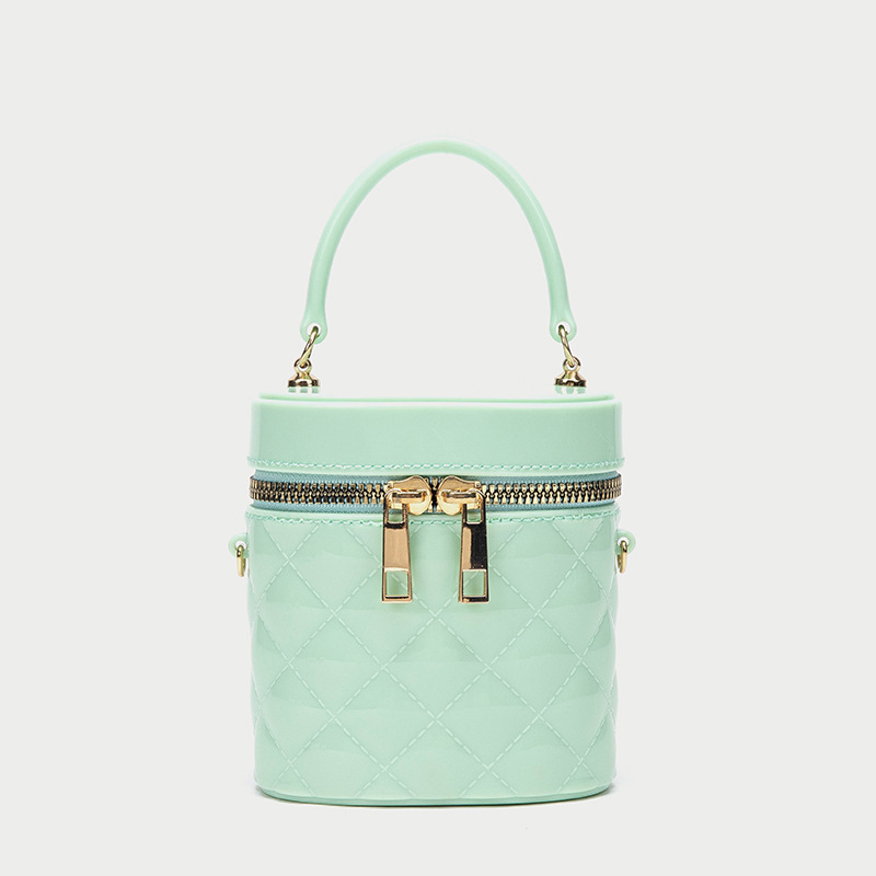 Ladies Messenger Bag Rhombic Jelly Translucent Bucket Bag
