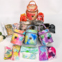 Purses And Handbags New Trendy Dyeing Chain Ins Popular Cool PU Leather Hand Bags & Hair Hoops Socks Set Women Hand bag