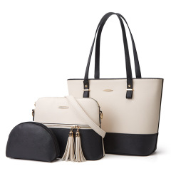 Retro Leather Three-Piece Set Women's Handbag Shoulder Messenger Bag