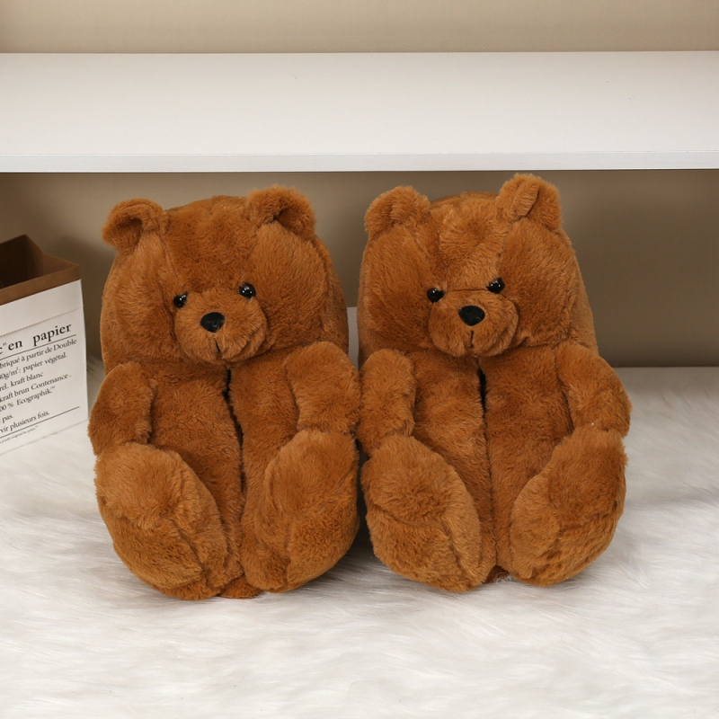 2021 New Autumn And Winter Fashion Fur Slipper For Women Ins Cute Teddy Bear Slippers Indoor & Outdoor Women'S Slippers