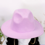 Hot Sale Pu Learher Handbags Fedor Hat Slouch Sock 3 Pieces Set Luxury Handbags For Women Purses Set Women Hand Bags