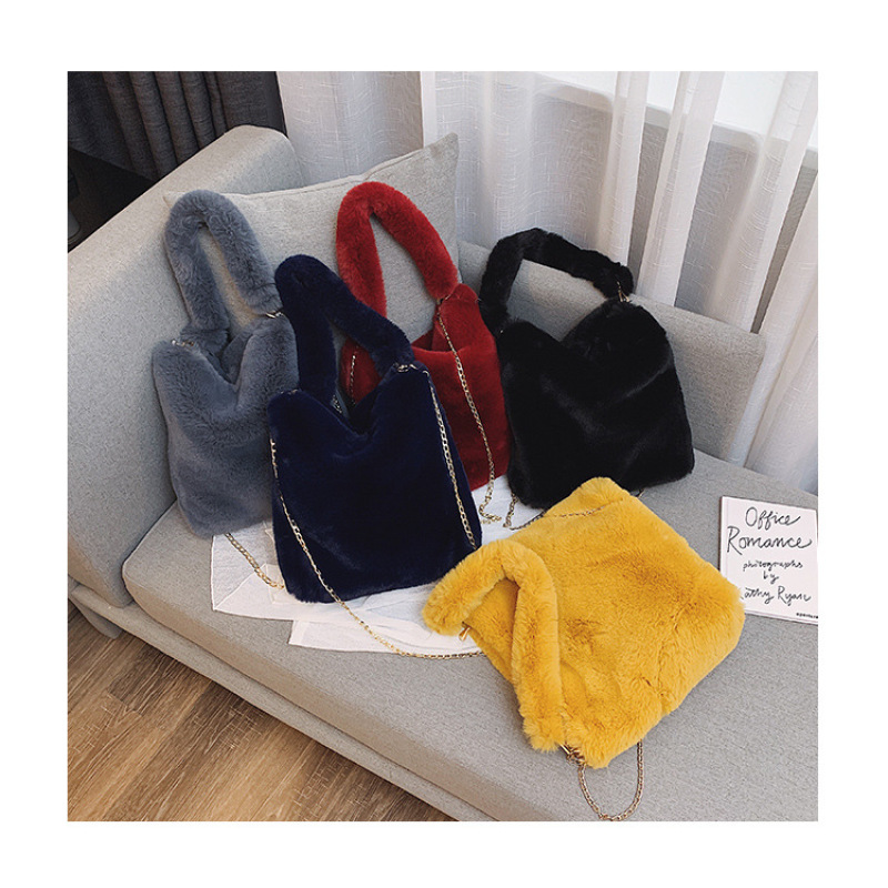 Fashion Handbag Fur Tote Bag For Women Crossbody Handbags Luxury Designers Purses And Handbags For Ladies Hand Bags