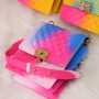 Designer handbags famous brands colorful candy shoulder bag pvc jelly purse handbags for women