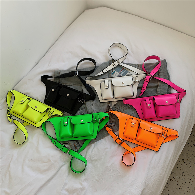 Personality Mini Leather Fanny Pack Waist Bag Cell Phone Belt Bag Fashion Handbags for Women Waist Bag