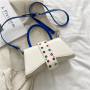 2021 Handbag New Fashion Bags Women Handbags Ladies Belt Buckle Color Rivet Shoulder Strap Messenger Bags Crossbody