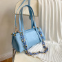 Elegant French Solid Color Ladies Handbags 2021 New Western Style Simple Handbags For Women Luxury Handbags And Purses