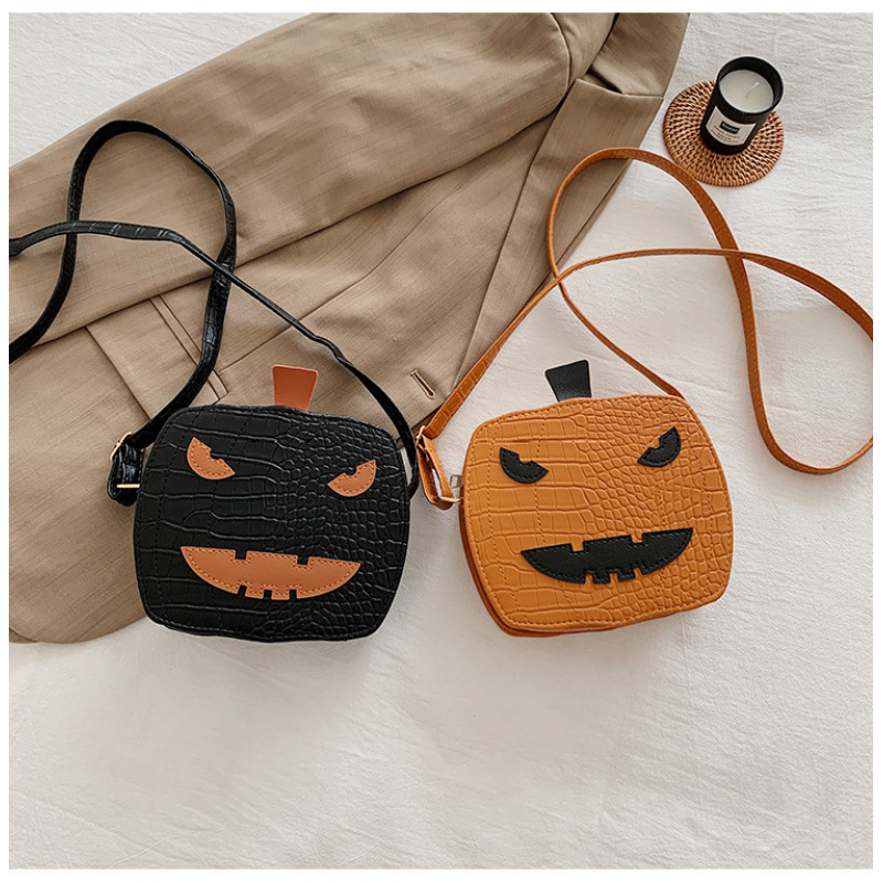 Halloween Fun Pumpkin Head Crossbody Handbags Designer Handbags Ins Fashion PU leather Women Hand Bags And Purses