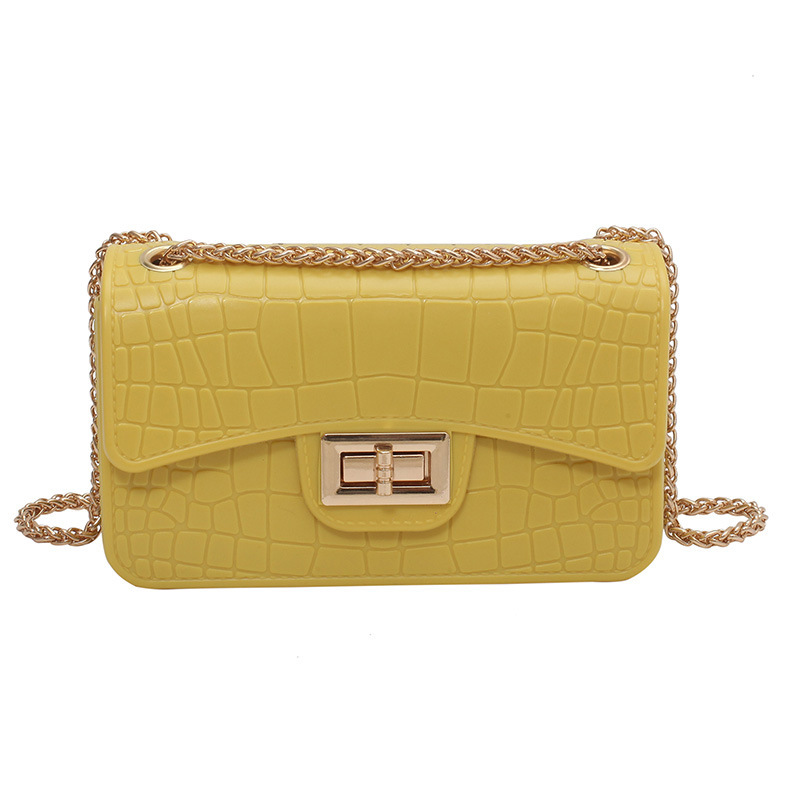 Hot selling crocodile pattern small square jelly bag designer purses and handbags for women 2021 purses