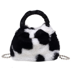 2020 New Arrival Cow Fur Purse Mini Bag Luxury Famous Brand Winter Women Hand Bags