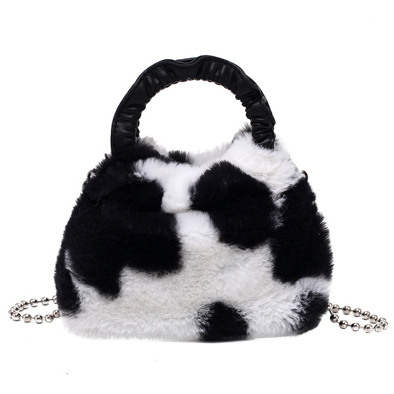 2020 New Arrival Cow Fur Purse Mini Bag Luxury Famous Brand Winter Women Hand Bags